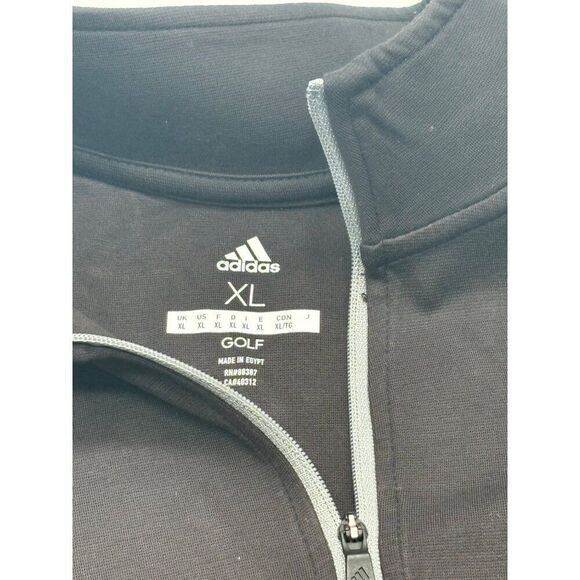 Adidas Golf Men’s ¼ 3 stripe top, Black, XL - Picture 10 of 11